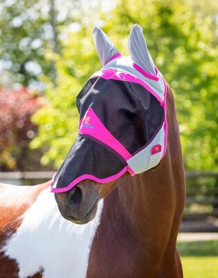 Shires FlyGuard Pro Air Motion Fliegenmaske mit Ohren und Nasenschutz
