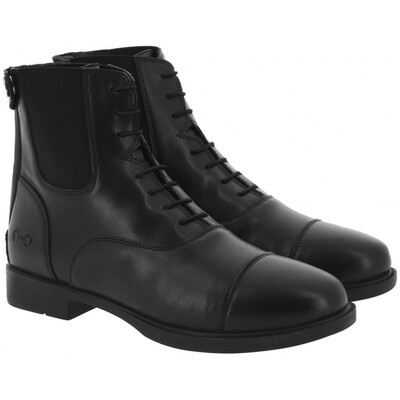 Riding World Reitschuhe mit Reissverschluss und Schnürung Vegan Leder
