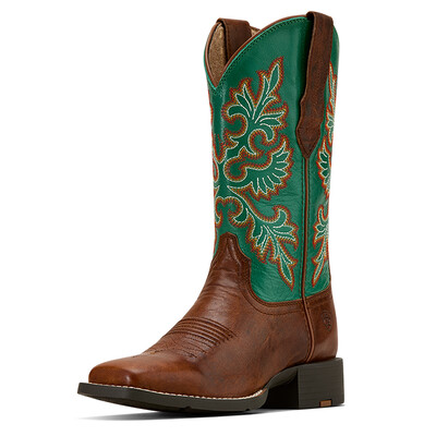 Ariat Round Up Wide Square Toe StretchFit Westernstiefel Damen