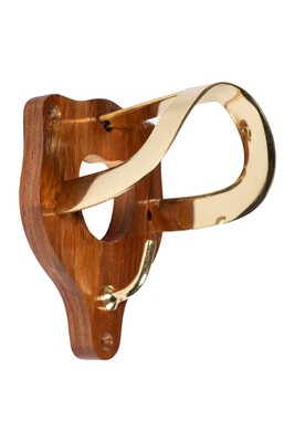 HKM Trensenhalter aus Holz und Messing
