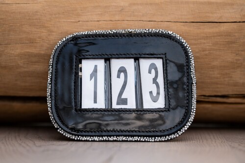 HB Showtime Wettkampfzahlen mit Lackleder und Glitter