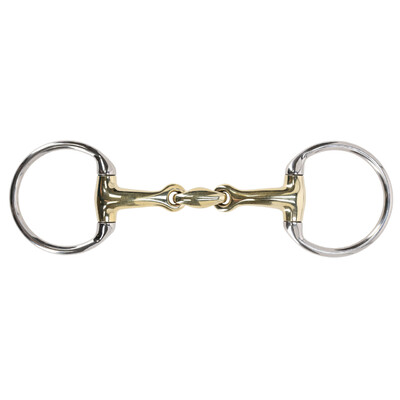 QHP Olivenkopftrense Anatomisch Doppelgebrochen – Argentan