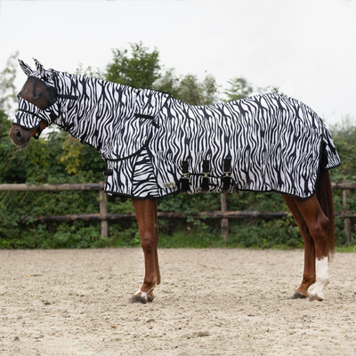 QHP Fliegendecke Zebra mit Neck und Hut