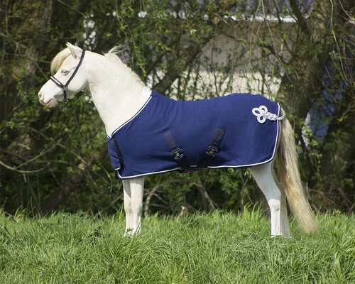 QHP Fleece Decke mit Ornament falabella