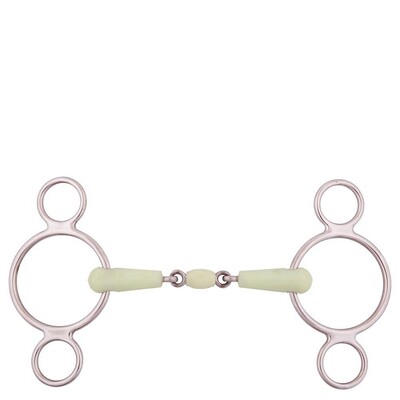 BR doppelt gebrochene 3-Ringtrense Apple Mouth 18 mm