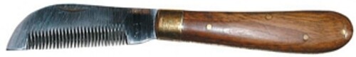 Edelstahl-Ausdünnmesser mit Holzgriff